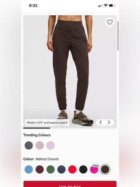 lululemon athletica Walnut Brown Womens Jogger Pants